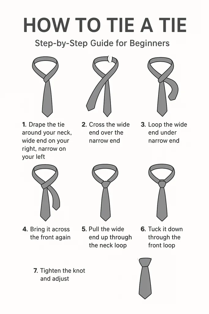 How to Tie a Tie step by step guide for beginners