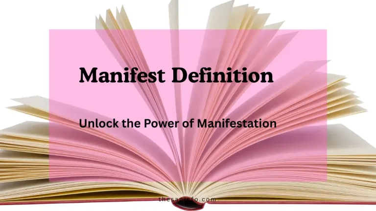 Manifest Definition
