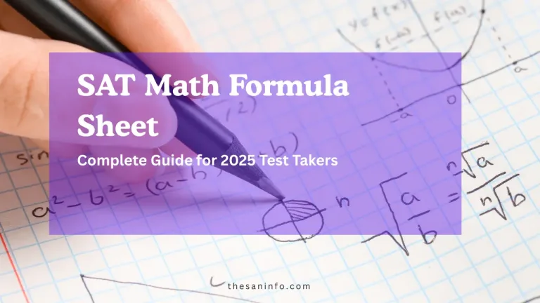 SAT Math Formula Sheet